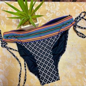 La Vie en Rose aqua side tie bikini bottom- Size S